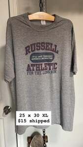 Vintage Russell athletic spellout sports t shirt size XL